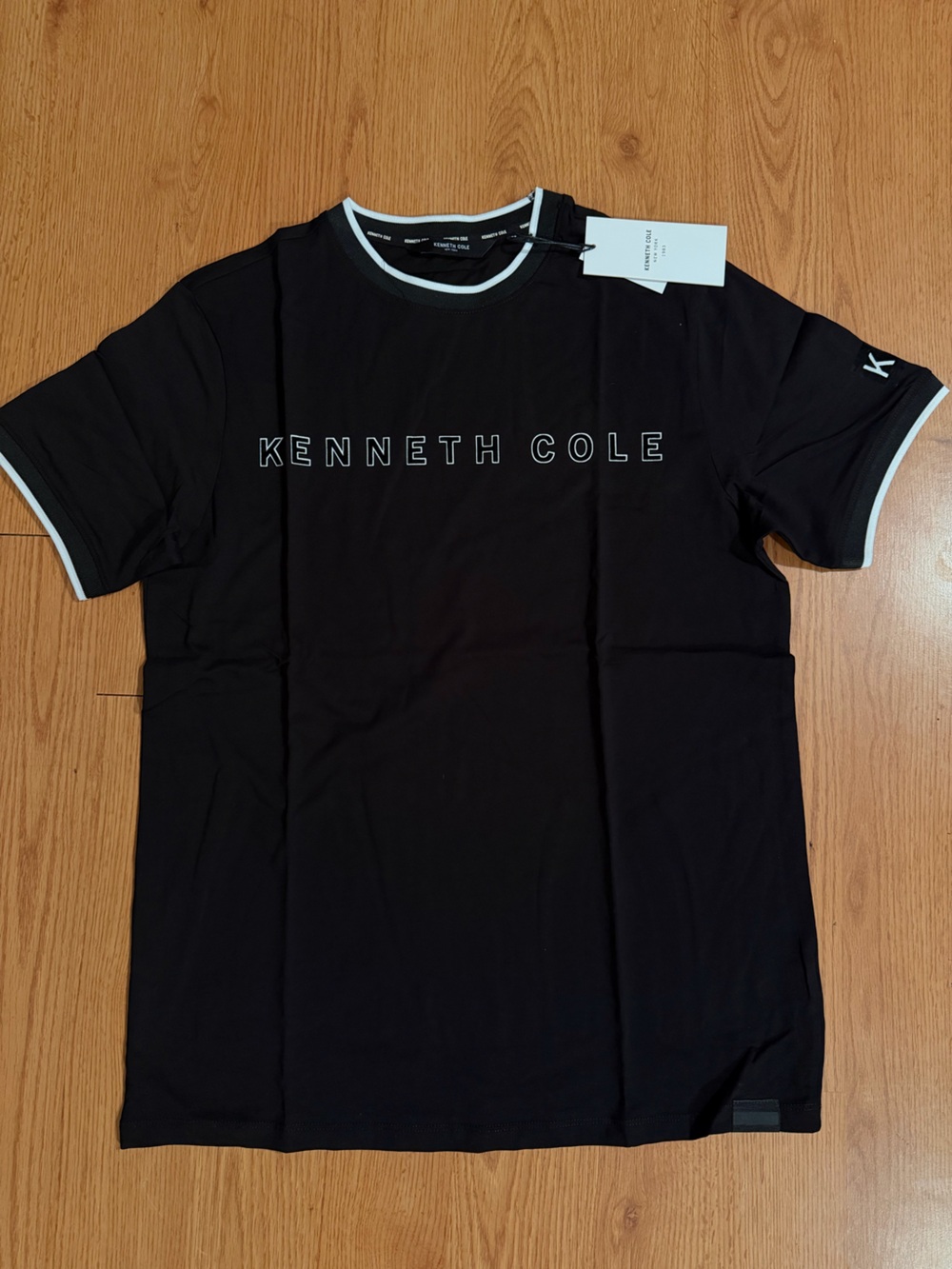 Kenneth Cole Black Short-Sleeve Tee with White Trim